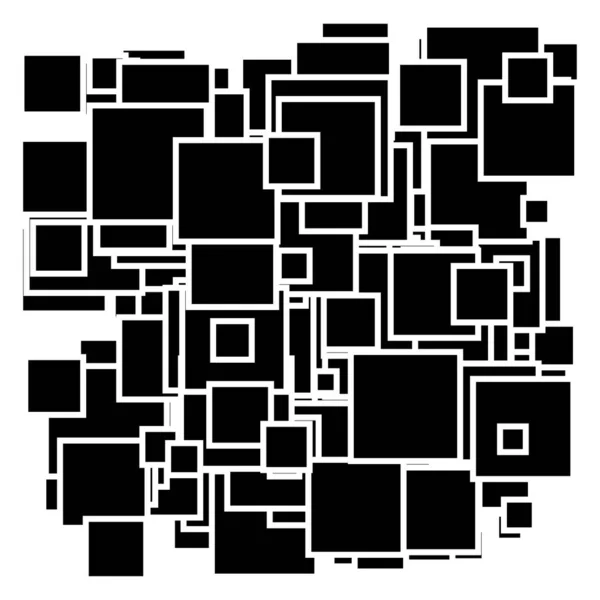 Τυχαία Διάσπαρτα Τετράγωνα Μοτίβο Στοιχείο Υφή Έννοια Τυχαιότητας — Διανυσματικό Αρχείο