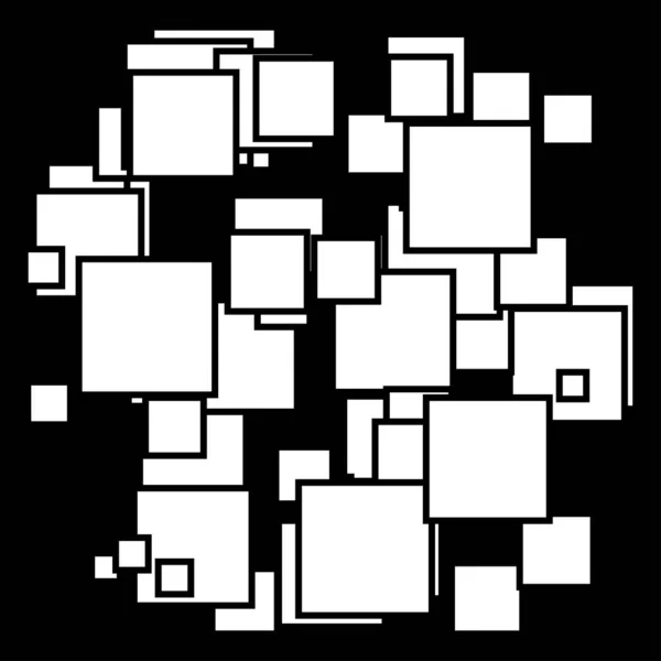 随机的 分散的正方形图案 纹理元素 随机性概念 — 图库矢量图片
