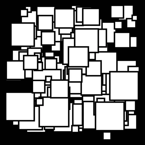 随机的 分散的正方形图案 纹理元素 随机性概念 — 图库矢量图片
