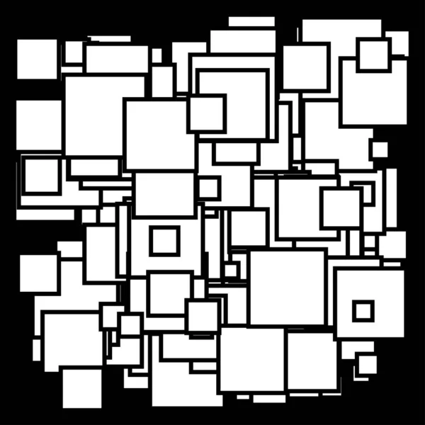 Τυχαία Διάσπαρτα Τετράγωνα Μοτίβο Στοιχείο Υφή Έννοια Τυχαιότητας — Διανυσματικό Αρχείο