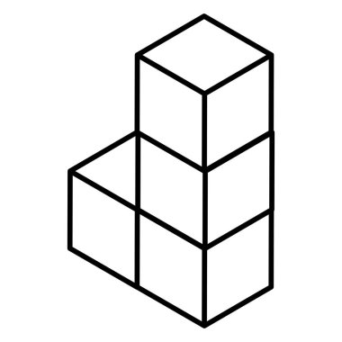 İnşaat, inşa, inşa, inşa, teknoloji, mimari ve geliştirme ikonu, sembol, logo olarak 3D izometrik küp (ler). Stock vektör illüstrasyonu, klip- art grafikleri