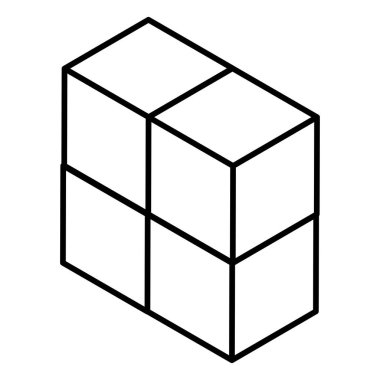 İnşaat, inşa, inşa, inşa, teknoloji, mimari ve geliştirme ikonu, sembol, logo olarak 3D izometrik küp (ler). Stock vektör illüstrasyonu, klip- art grafikleri