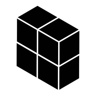 İnşaat, inşa, inşa, inşa, teknoloji, mimari ve geliştirme ikonu, sembol, logo olarak 3D izometrik küp (ler). Stock vektör illüstrasyonu, klip- art grafikleri