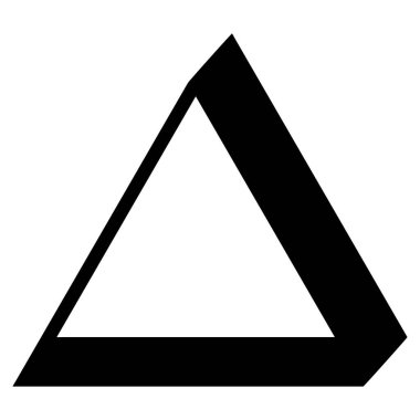 Üçgen, üçgen geometrik soyut düzensiz, asimetrik şekil, element. Stock vektör illüstrasyonu, klip- art grafikleri