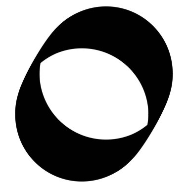 Çember, oval, elips geometrik soyut düzensiz, asimetrik şekil, element. Stock vektör illüstrasyonu, klip- art grafikleri