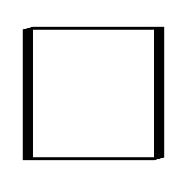 Kare geometrik soyut düzensiz, asimetrik şekil. Stock vektör illüstrasyonu, klip- art grafikleri