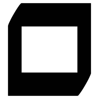 Kare geometrik soyut düzensiz, asimetrik şekil. Stock vektör illüstrasyonu, klip- art grafikleri