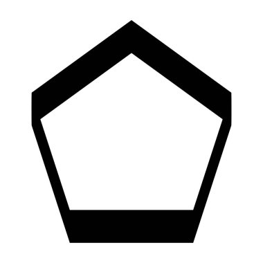 Poligon geometrik soyut düzensiz, asimetrik şekil. Stock vektör illüstrasyonu, klip- art grafikleri