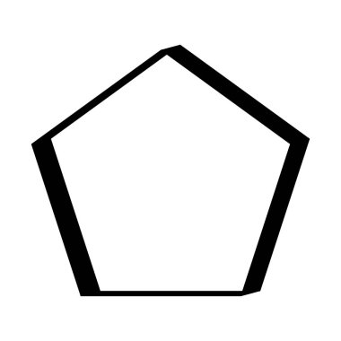 Poligon geometrik soyut düzensiz, asimetrik şekil. Stock vektör illüstrasyonu, klip- art grafikleri