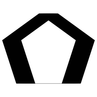 Poligon geometrik soyut düzensiz, asimetrik şekil. Stock vektör illüstrasyonu, klip- art grafikleri