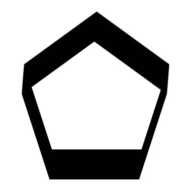 Poligon geometrik soyut düzensiz, asimetrik şekil. Stock vektör illüstrasyonu, klip- art grafikleri