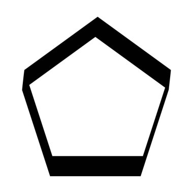 Poligon geometrik soyut düzensiz, asimetrik şekil. Stock vektör illüstrasyonu, klip- art grafikleri