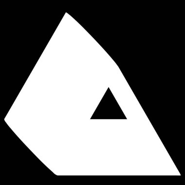 Üçgen, üçgen geometrik soyut düzensiz, asimetrik şekil, element. Stock vektör illüstrasyonu, klip- art grafikleri