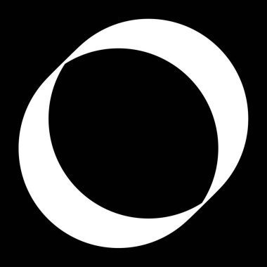 Çember, oval, elips geometrik soyut düzensiz, asimetrik şekil, element. Stock vektör illüstrasyonu, klip- art grafikleri