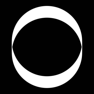 Çember, oval, elips geometrik soyut düzensiz, asimetrik şekil, element. Stock vektör illüstrasyonu, klip- art grafikleri