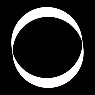 Çember, oval, elips geometrik soyut düzensiz, asimetrik şekil, element. Stock vektör illüstrasyonu, klip- art grafikleri