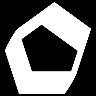 Poligon geometrik soyut düzensiz, asimetrik şekil. Stock vektör illüstrasyonu, klip- art grafikleri