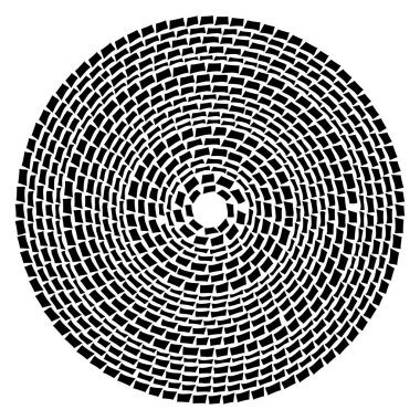 Konsantrik, geometrik daire, dikdörtgen şekillerin halka tasarım elementi. Bölünmüş çemberler