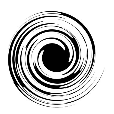 Ayrıntılı soyut sarmal, girdap, kasırga, girdap tasarım elemanı vektörü