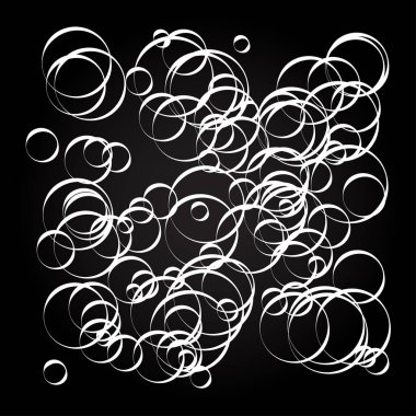 Rastgele kaotik daireler kompozisyonu. Rastgelelik kavramı