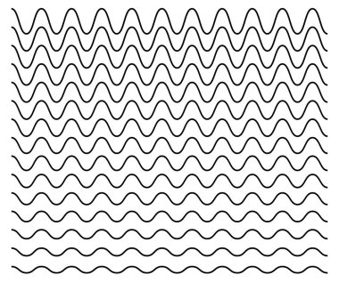Dalgalı, zigzag, el sallama, çapraz çizgiler, yatay ayırıcılar. Çizgiler, şeritler.