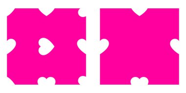 Pembe / mor pürüzsüz, tekrarlanabilir kalp şekli, ikon deseni, doku. Kalp ambalajı, ambalaj kağıdı. Stock vektör illüstrasyonu, klip- art grafikleri