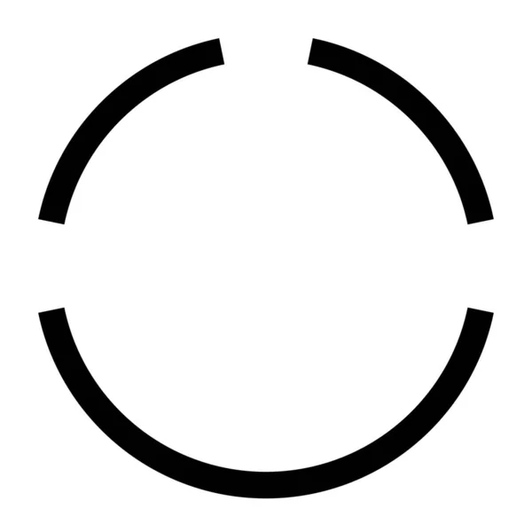 Concentrische Radiale Lijnen Cirkels Icoon Gesegmenteerde Cirkelvorm Spiraal Draai Draai — Stockvector