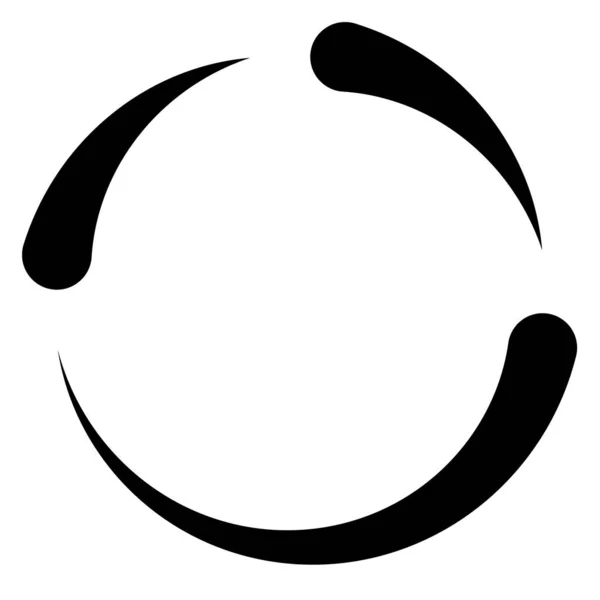 同心円状の線 円のアイコン セグメント化された円形状 スパイラル 渦巻き ツイストデザイン要素 — ストックベクタ