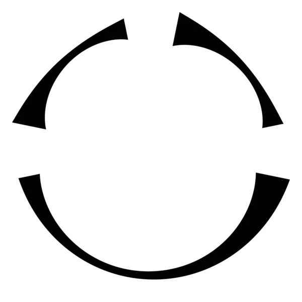 Концентрические Радиальные Линии Значок Круга Сегментированная Форма Круга Спираль Завихрение — стоковый вектор