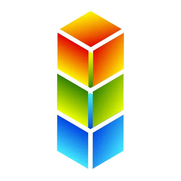 Isometric Cube 아이콘 Stock Vector Illustration Cli Art Graphics — 스톡 벡터