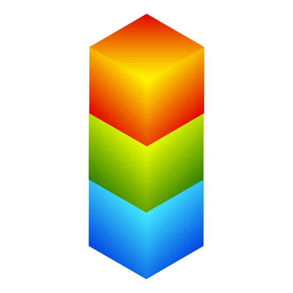 Изометрический Куб Виде Значка Символа Логотипа Значка Символа Технологии Архитектуры — стоковый вектор