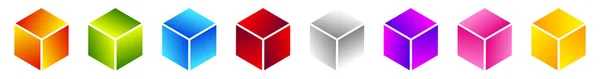 Cube Isométrique Comme Construction Construction Bâtiment Technologie Icône Architecture Développement — Image vectorielle
