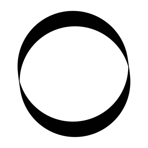 Círculo Oval Elipse Geométrica Abstrato Irregular Forma Assimétrica Elemento Ilustração —  Vetores de Stock