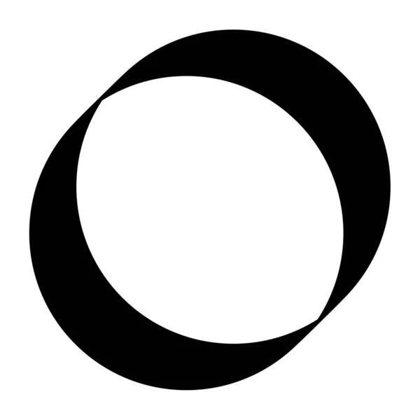 Kreis Oval Ellipse Geometrische Abstrakte Unregelmäßige Asymmetrische Form Element Bestandsvektorillustration — Stockvektor