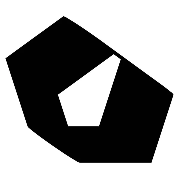 Polygon Geometrische Abstrakte Unregelmäßige Asymmetrische Form Bestandsvektorillustration Clip Art Grafiken — Stockvektor