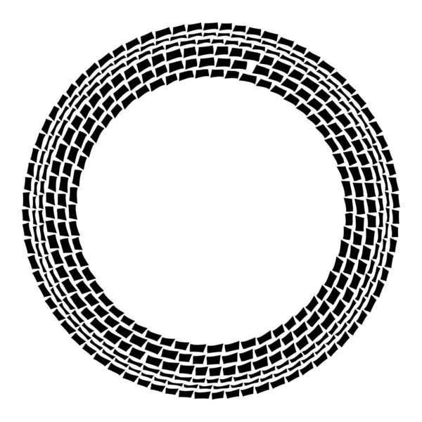 Círculo Concéntrico Geométrico Elemento Diseño Anillo Formas Rectangulares Círculos Divididos — Vector de stock