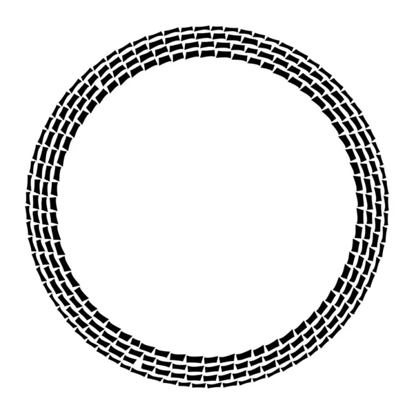 Concentrische Geometrische Cirkel Ring Design Element Van Rechthoekvormen Gesegmenteerde Kringen — Stockvector