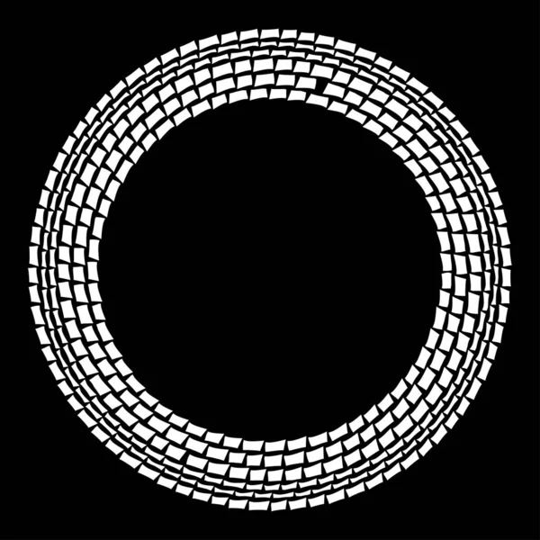 Концентрический Геометрический Круг Элемент Дизайна Кольца Прямоугольной Формы Сегментированные Круги — стоковый вектор