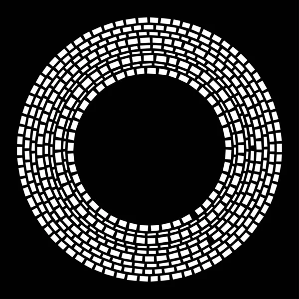 Koncentrisk Geometrisk Cirkel Ring Designelement Rektangel Former Segmenterade Cirklar — Stock vektor