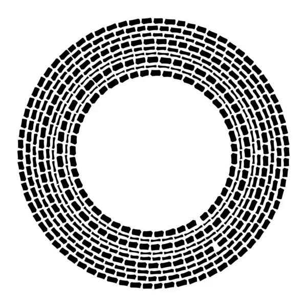Cercle Arrondi Concentrique Galets Pierre Formes Rocheuses Anneaux Ovales Concentriques — Image vectorielle