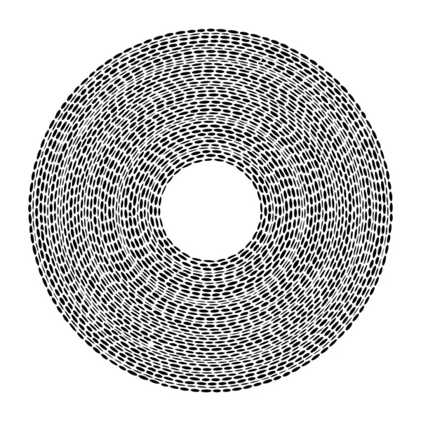 Kreis Abgerundete Konzentrische Kieselsteine Stein Felsformen Kreisförmige Konzentrische Ovale Ringe — Stockvektor