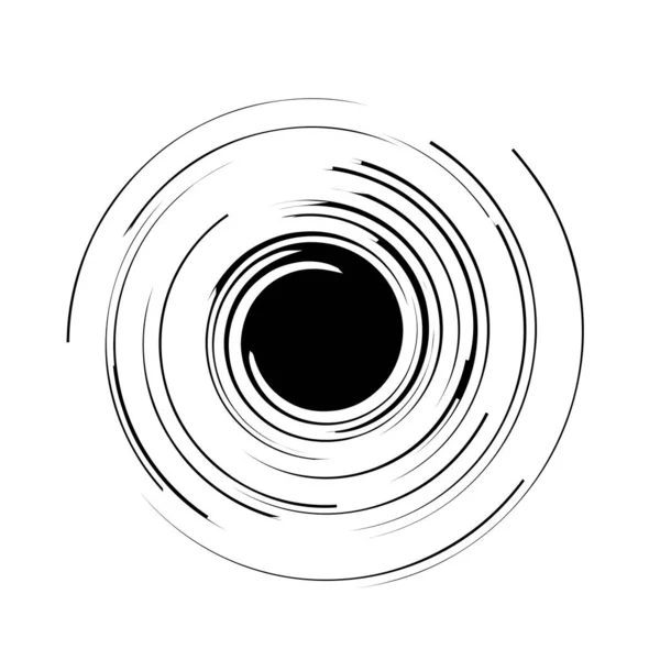 Espiral Abstracta Detallada Remolino Torbellino Vector Elemento Diseño Giro — Vector de stock