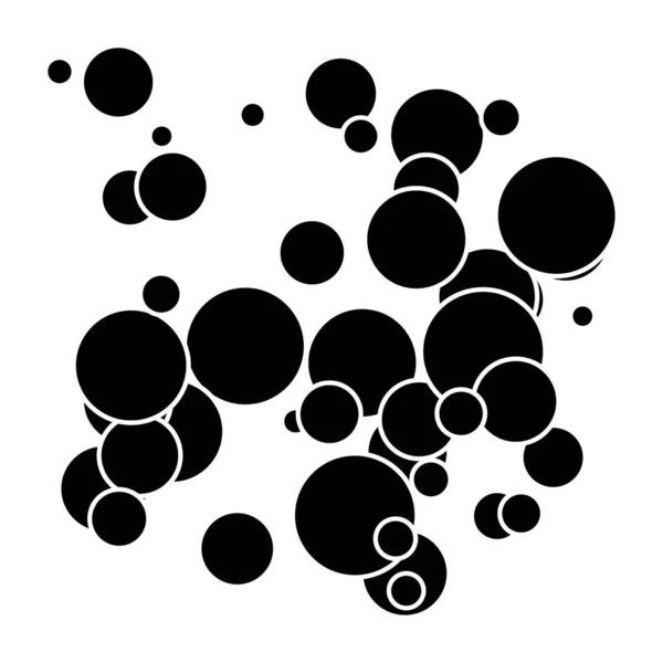 Composition Aléatoire Cercles Chevauchement Chaotiques Concept Hasard — Image vectorielle