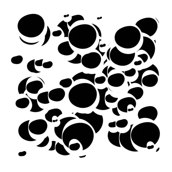 Composition Aléatoire Cercles Chevauchement Chaotiques Concept Hasard — Image vectorielle