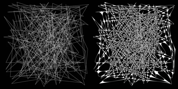 Pareja Juego Borde Geométrico Angular Redondeado Crujiente Objeto Líneas Maniobra — Archivo Imágenes Vectoriales