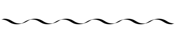 Wellenförmige Zickzackige Winkende Kreuz Und Quer Verlaufende Streifen Horizontale Trennlinien — Stockvektor