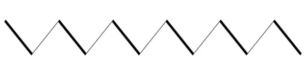 Волнистые Зигзагообразные Машущие Пересекающие Линии Полосы Горизонтальные Делители Полосы Полоски — стоковый вектор