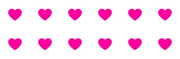 Рожевий Фіолетовий Безшовний Багаторазова Форма Серця Візерунок Піктограм Текстура Обгортка — стоковий вектор