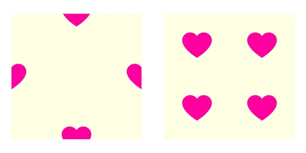 Rosa Púrpura Sin Costuras Forma Corazón Repetible Patrón Icono Textura — Vector de stock
