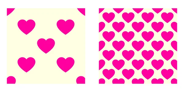 Rosa Púrpura Sin Costuras Forma Corazón Repetible Patrón Icono Textura — Archivo Imágenes Vectoriales